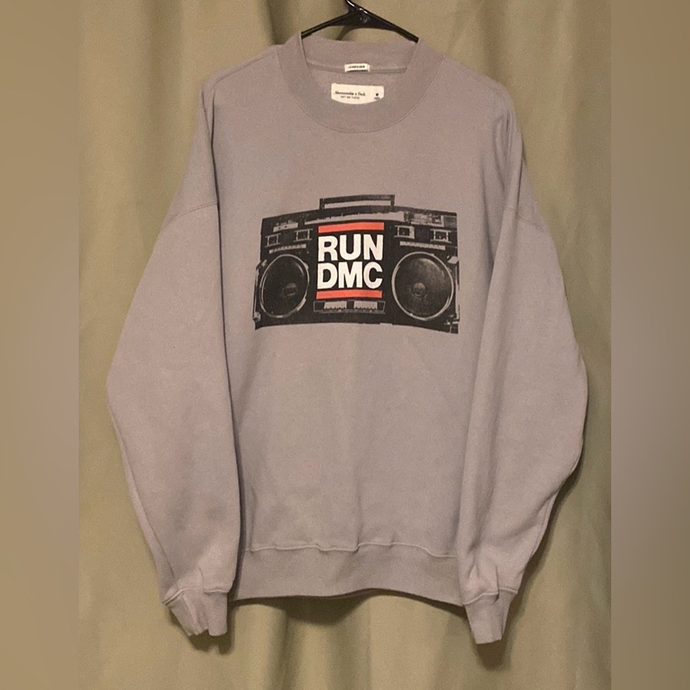 Abercrombie & fitch Soft Fleece Run DMC Crewneck Sweatshirt Oversized Medium